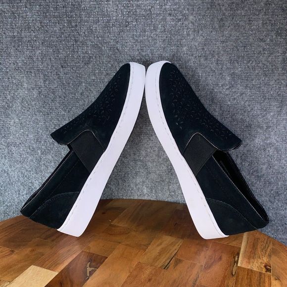 Vionic Kani Slip On Womens 7 Shoes Black Perforated Suede Sneakers - Picture 6 of 10